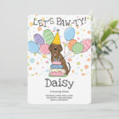 Brindle Neapolitan Mastiff Hund Geburtstag Einladung (Stehend Vorderseite)