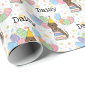 Brindle Neapolitan Mastiff Hund Geburtstag Geschenkpapier (Rolleneckpunkt)