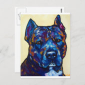 Brindle Pit Bull Cody Postkarte (Vorne/Hinten)