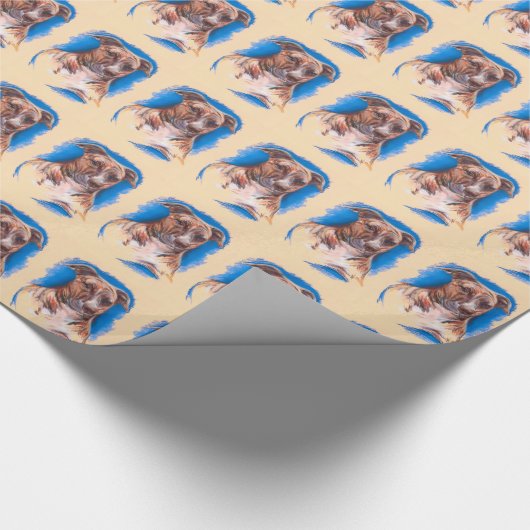 Brindle Pit Bull Dog Geschenkpapier (Ecke)