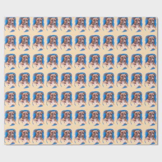 Brindle Pit Bull Dog Geschenkpapier (Flach)