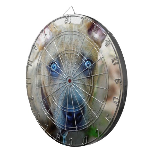 Brindle Pit Bull Puppy von Shirley Taylor Dartscheibe (Vorderseite rechts)