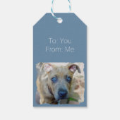 Brindle Pit Bull Puppy von Shirley Taylor Geschenkanhänger (Rückseite)