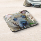 Brindle Pit Bull Puppy von Shirley Taylor Getränkeuntersetzer (Linke Seite)