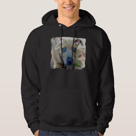 Brindle Pit Bull Puppy von Shirley Taylor Hoodie (Vorderseite)