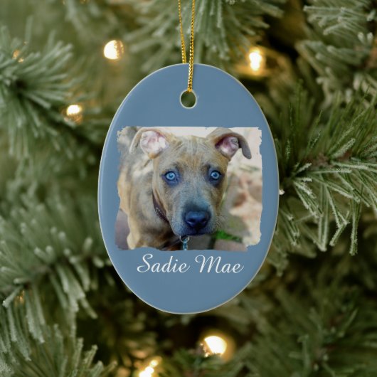 Brindle Pit Bull Puppy von Shirley Taylor Keramikornament (Baum)