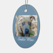 Brindle Pit Bull Puppy von Shirley Taylor Keramikornament (Links)