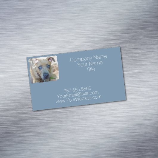 Brindle Pit Bull Puppy von Shirley Taylor Magnetische Visitenkarte (Beispiel)