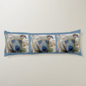 Brindle Pit Bull Puppy von Shirley Taylor Seitenschläferkissen (Rückseite)