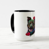Brindle Pit Bull Staffordshire Herz Tasse (Vorderseite Links)