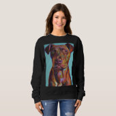 Brindle Pitbull Pup Sweatshirt (Vorne ganz)