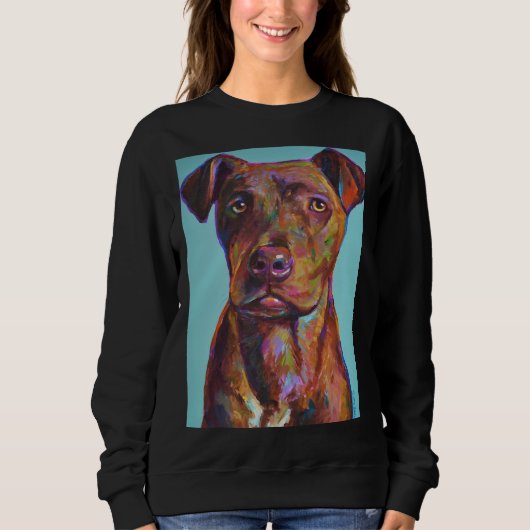 Brindle Pitbull Pup Sweatshirt (Vorderseite)