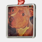 BRINDLE PITBULL-Verzierung Ornament Aus Metall (Links)