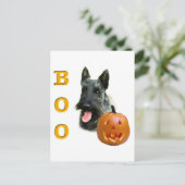 Brindle Scottish Terrier Boo Postkarte (Stehend Vorderseite)