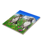 Brindle u. blaue Staffordshire- u. Pitbull-Hunde Fliese (Seite)