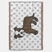 Brindle und White Staffordshire Bull Terrier Dog Decke (Vorderseite Vertikal)