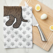 Brindle und White Staffordshire Bull Terrier Dog Geschirrtuch (Viertel Falte)