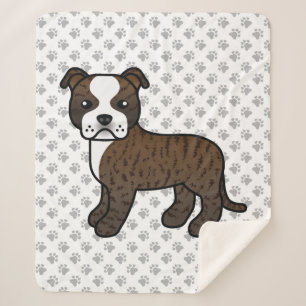 Brindle und White Staffordshire Bull Terrier Dog Sherpadecke