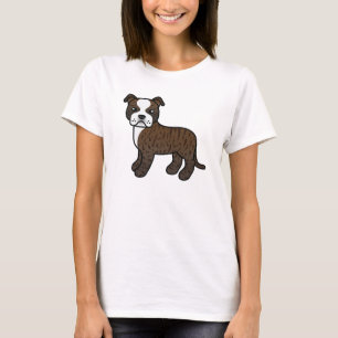 Brindle und White Staffordshire Bull Terrier T-Shirt
