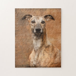 Brindle Whippet Dog Puzzle