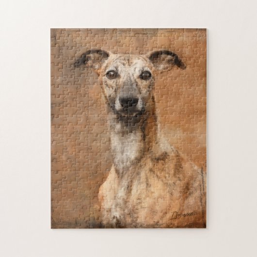 Brindle Whippet Dog Puzzle (Vertikal)