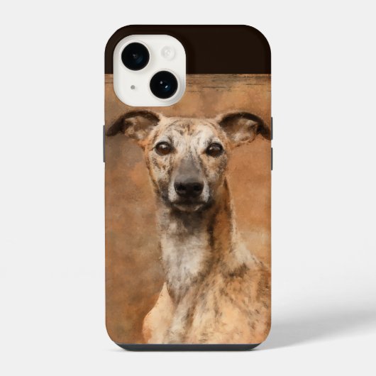 Brindle Whippet Hund iPhone Hülle (Rückseite)