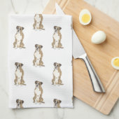 Brindle & White Boxer Dog Geschirrtuch (Viertel Falte)