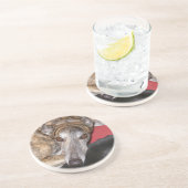 Brindle Windhund Getränkeuntersetzer (Seite)