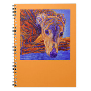 Brindle Windhund-Notizbuch - "As " Notizblock