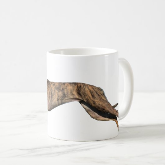 Brindled Lurcher-Windhund Kaffeetasse (VorderseiteRechts)