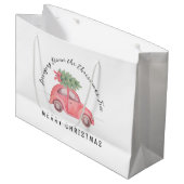 Brinen Zuhause Die Weihnachtsbaum-Geschenktasche Große Geschenktüte (Vorderseite Schrägansicht)