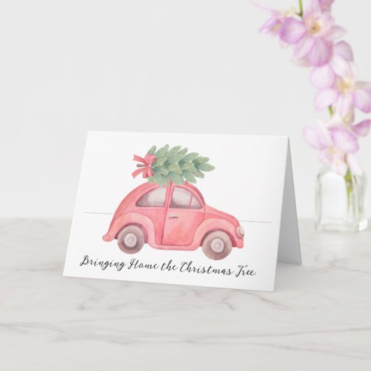 Brinen Zuhause Die Weihnachtsbaumgrüßkarte Karte (Orchidee)