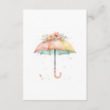 Bring a Book Floral Umbrella Baby Sprinkle Insert