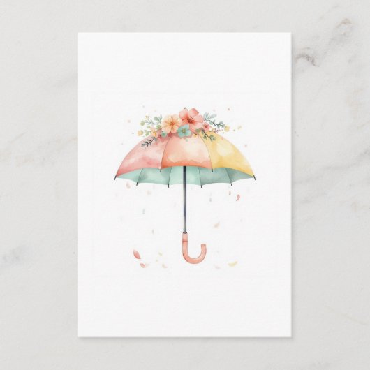 Bring a Book Floral Umbrella Baby Sprinkle Insert (Vorderseite)