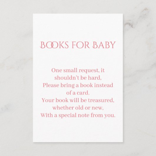 Bring a Book Floral Umbrella Baby Sprinkle Insert (Rückseite)