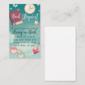 Bring a book instead of a card baby shower request visitenkarte (Vorne/Hinten)