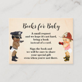 Bring a Book Little Recruit Baby Shower Card Platzkarte