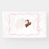 Bring a Doll Geburtstag Preppy Grandmillennial Banner (Horizontal)