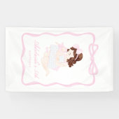 Bring a Doll Geburtstag Preppy Grandmillennial Banner (Horizontal)