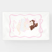 Bring a Doll Geburtstag Preppy Grandmillennial Banner (Horizontal)