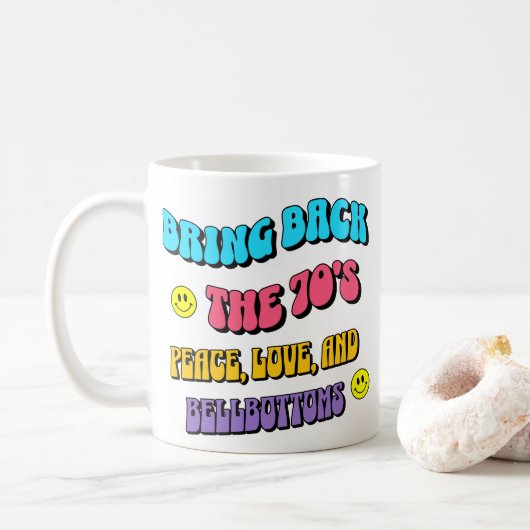 Bring Back die 70er Kaffeetasse (Mit Donut)