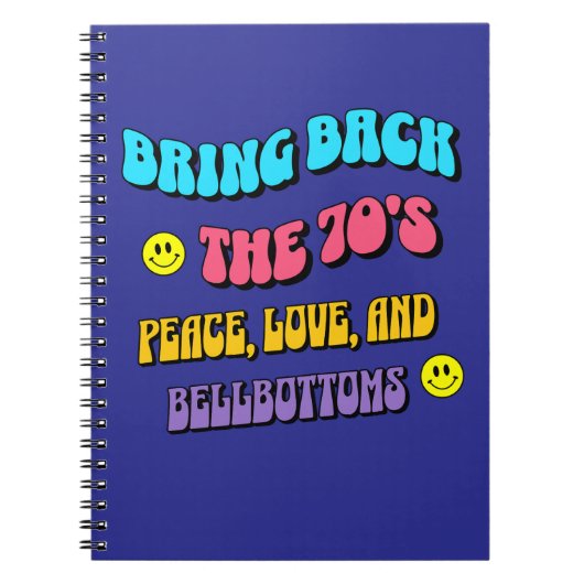 Bring Back die 70er Notizblock (Vorderseite)