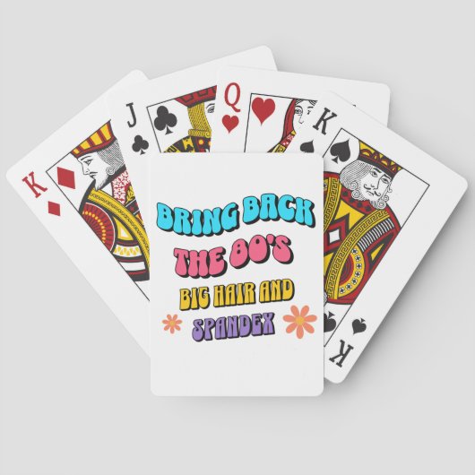 Bring Back die 80er Spielkarten (Rückseite)