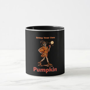 Bring deine eigene Kürbisskelett-Halloween-Gestalt Tasse