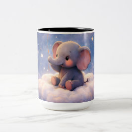 Bring den Elefanten und die Mitternachtssterne, zw Zweifarbige Tasse