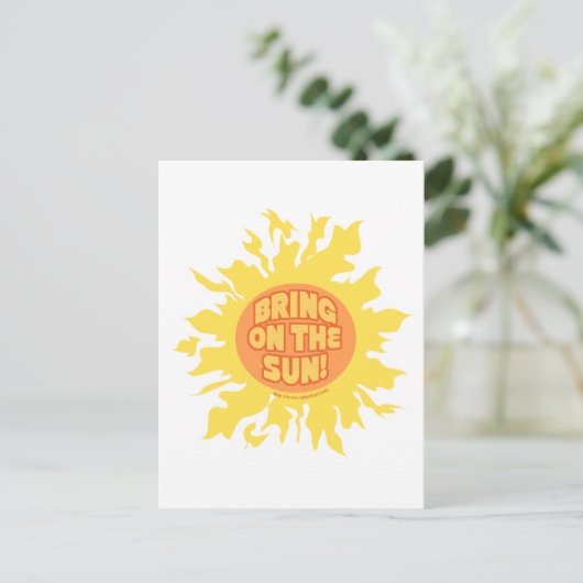 Bring die Sonne! Postkarte (Stehend Vorderseite)