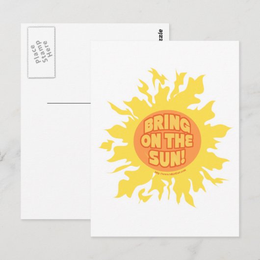 Bring die Sonne! Postkarte (Vorne/Hinten)