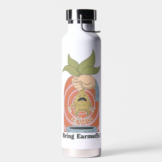 "Bring Earmuffs!" Screaming Mandrake Graphic Trinkflasche (Links)