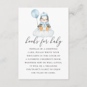 Bring ein Buch für das Baby. Niedlicher Pinguin Begleitkarte (Vorderseite)