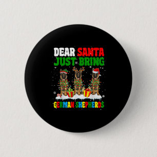Bring einfach deutsche Schäferhunde Xmas Drei Sant Button